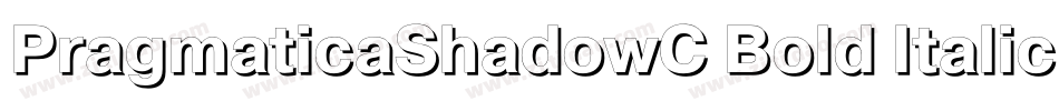 PragmaticaShadowC Bold Italic字体转换